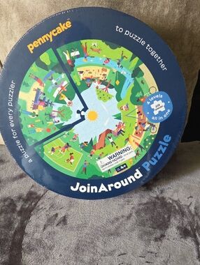 JoinAround Puzzle - Colorful Green & Blue Kids Circle Puzzle